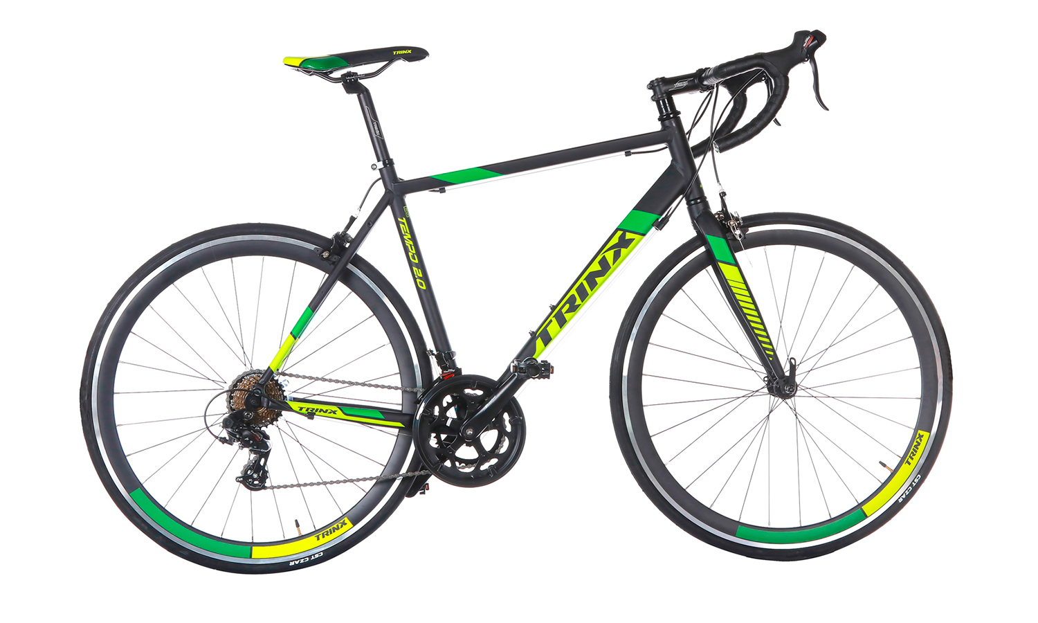 Фотография Велосипед Trinx Tempo 2.0 28" (2019) 2019 Черно-зеленый